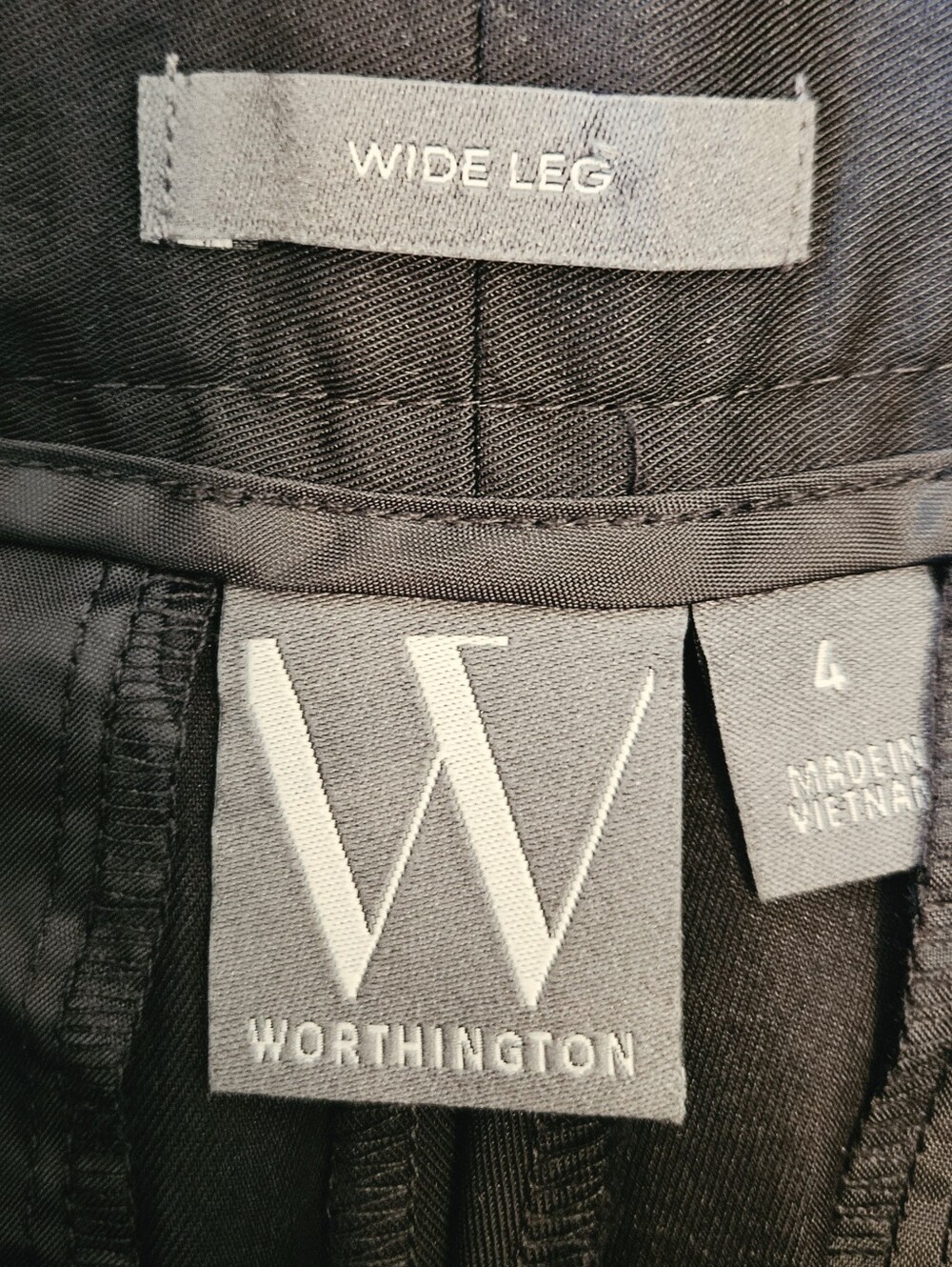 Worthington Women's Black Wide Leg Pleated Trousers Pants High Rise Belt Size 4 - Picture 6 of 9